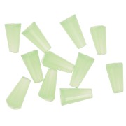 8x4mm Faceted glass cone beads- Vert menthe x25