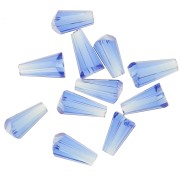 8x4mm Faceted glass cone beads - Sapphire x25