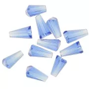 8x4mm Faceted glass cone beads - Sapphire x25