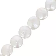 10mm Irregular freshwater pearls - round palets - Pearl white x4