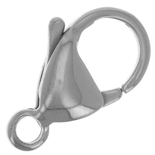 15mm 316L stainless steel lobster clasp - Made in Europe x1