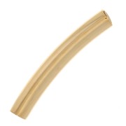 316L stainless steel 20x3mm Curved tube bead - Gold - Made in Europe x1|raw }}