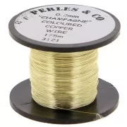 0.20 mm anti-tarnish copper wire - Light gold x175m
