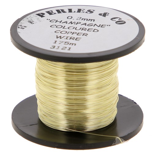 0.20 mm anti-tarnish copper wire - Light gold x175m