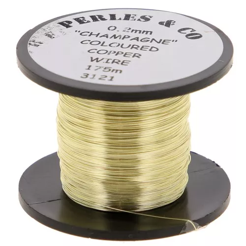 0.20 mm anti-tarnish copper wire - Light gold x175m