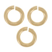 5x1mm 316L stainless steel Open jump rings - European made - Gold x10