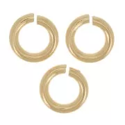 5x1mm 316L stainless steel Open jump rings - European made - Gold x10