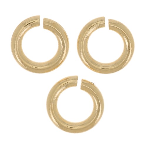 5x1mm 316L stainless steel Open jump rings - European made - Gold x10