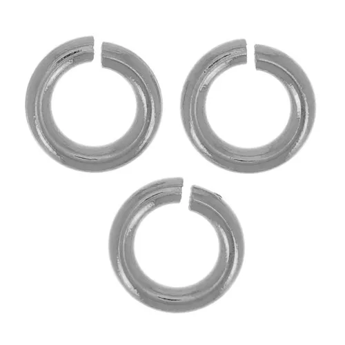 5x1mm 316L stainless steel Open jump rings - European made x25