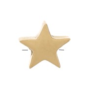 4mm 316L stainless steel flat star bead - Gold x1|raw }}
