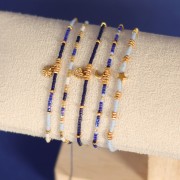 4mm 316L stainless steel flat star bead - Gold x1