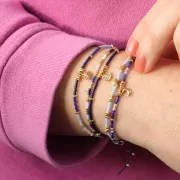 4mm 316L stainless steel flat star bead - Gold x1