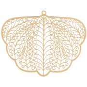 32x41mm Stainless steel 316L Butterfly effect filigree pendants - Gold x2|raw }}