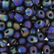 Miyuki Fringe beads 3.4mm DP28-0401FR - Mat Black AB x8g