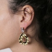 16x8mm Rectangular Earstuds & Zirconium Oxide - 304L Stainless Steel x2