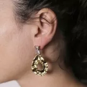 16x8mm Rectangular Earstuds & Zirconium Oxide - 304L Stainless Steel x2