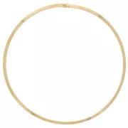 Rigid flat torque choker 14 cm - 304L Gold stainless steel x1