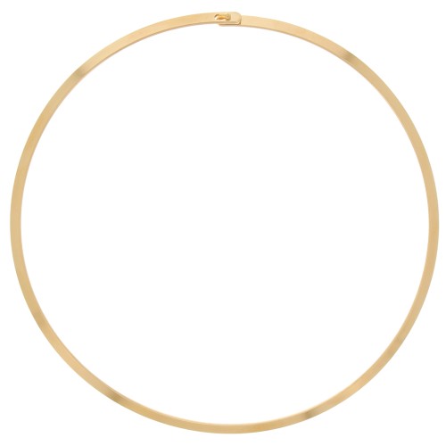 Flat rigid torque choker 15 cm - Stainless steel 304L Gold x1