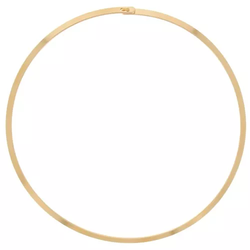 Rigid flat torque choker 14 cm - 304L Gold stainless steel x1