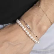 13x3mm 316L stainless steel Rectangular spacer zirconium oxide - Crystal x1