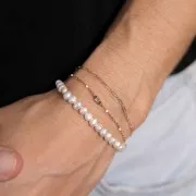 6x3mm 316L stainless steel Square spacer zirconium oxide - Gold - Crystal x1