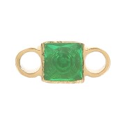 6x3mm 316L stainless steel Square spacer zirconium oxide - Gold - Green x1|raw }}