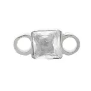 6x3mm 316L stainless steel Square spacer zirconium oxide - Crystal x1