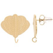 19mm 316L stainless steel Butterfly earstuds open ring - Gold x2|raw }}