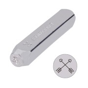 6mm metal stamp - Crossed arrows x1