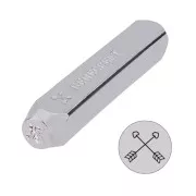 6mm metal stamp - Crossed arrows x1
