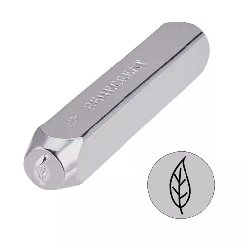 6mm metal stamp - Leaf x1
