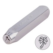 6mm metal stamp - Palm tree x1