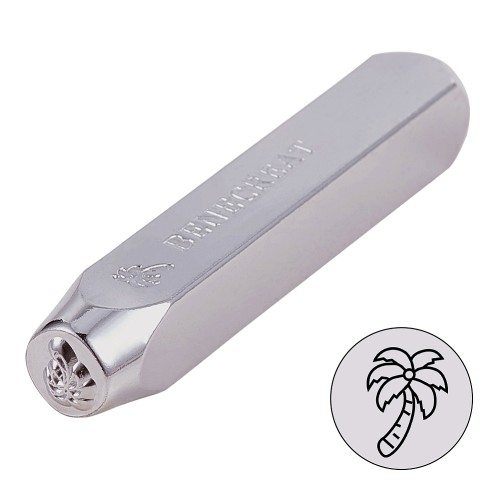 6mm metal stamp - Palm tree x1