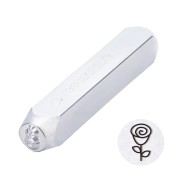 6mm metal stamp - Flower x1
