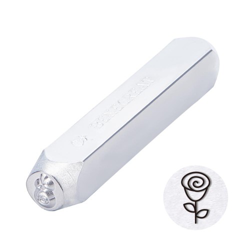 6mm metal stamp - Flower x1