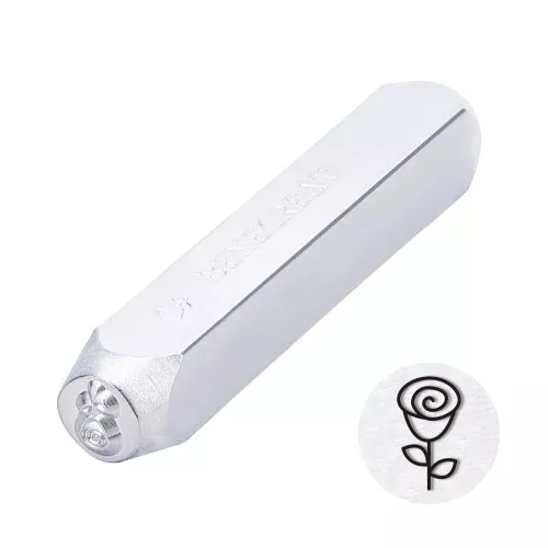 6mm metal stamp - Flower x1