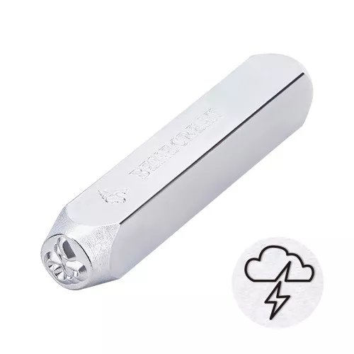 6mm metal stamp - Stormy cloud x1