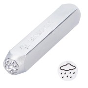 6mm metal stamp - Rainy cloud x1