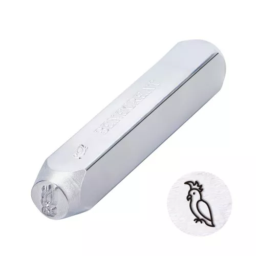 6mm metal stamp - Parrot x1