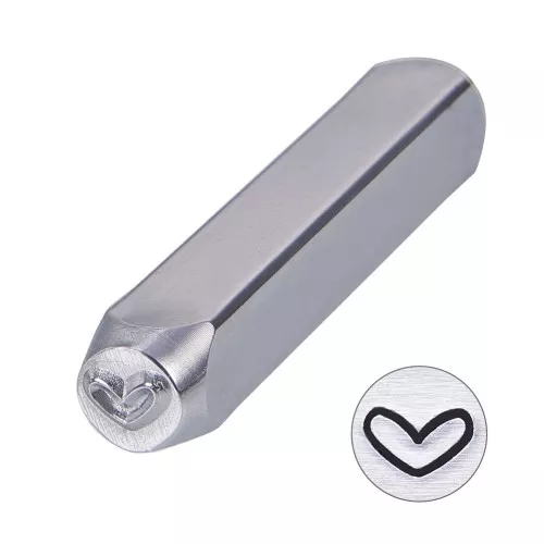 6mm metal stamp - Heart x1