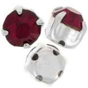 Chatons montés 4mm Siam x10