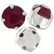 Chatons montés 4mm Siam x10