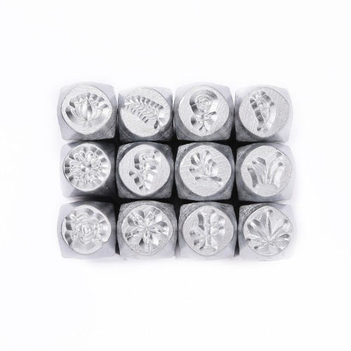 6mm Metal stamp set - Plant pattern x12
