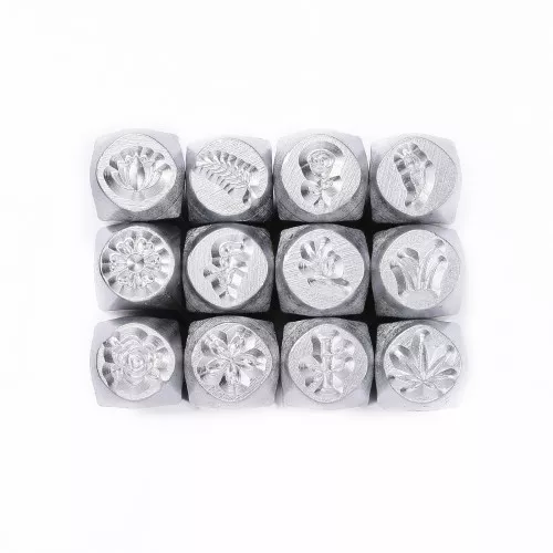 6mm Metal stamp set - Plant pattern x12