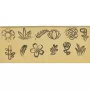 6mm Metal stamp set - Plant pattern x12