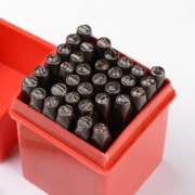 3mm Metal stamp - Capital alphabet and numbers 0 to 8 x36