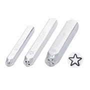 Metal stamp set 2 mm, 4 mm and 6 mm - Star x3|raw }}