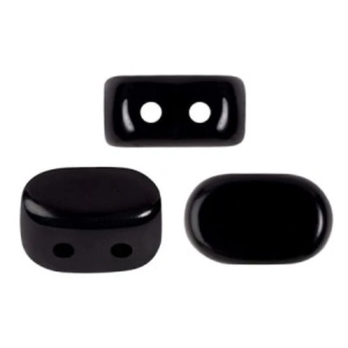 4x6mm Lipsi® Glass beads by Puca® - Jet x10g