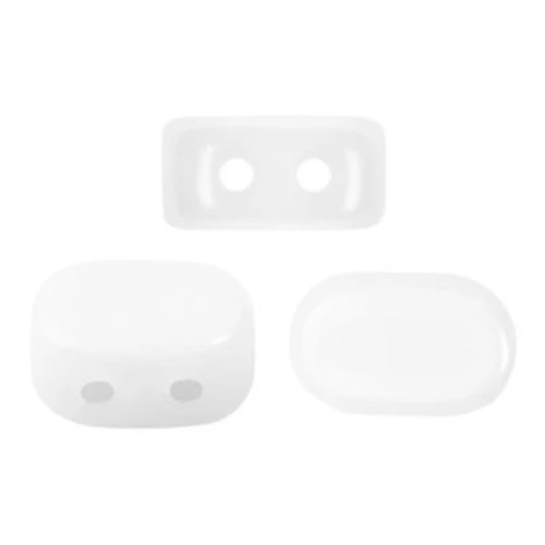 4x6mm Lipsi® Glass beads by Puca® - Opaque White x10g