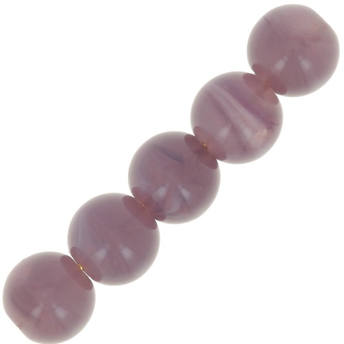 Perle acrylique imitation pierre 6 mm Violet Opal x10